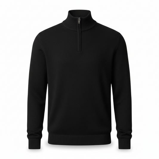 Men’s Quarter Zip High Neck Sweater