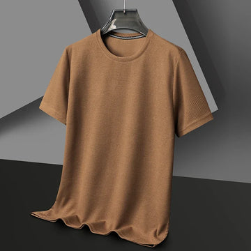 Men’s Summer Waffle Knit T-Shirt – Soft, Breathable & Casual Short Sleeve Top
