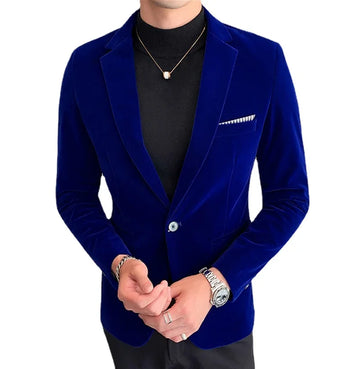 Men’s Fashion Corduroy Blazer – Slim-Fit Business & Casual Jacket, British Style, Wedding Ready, Up to 5XL