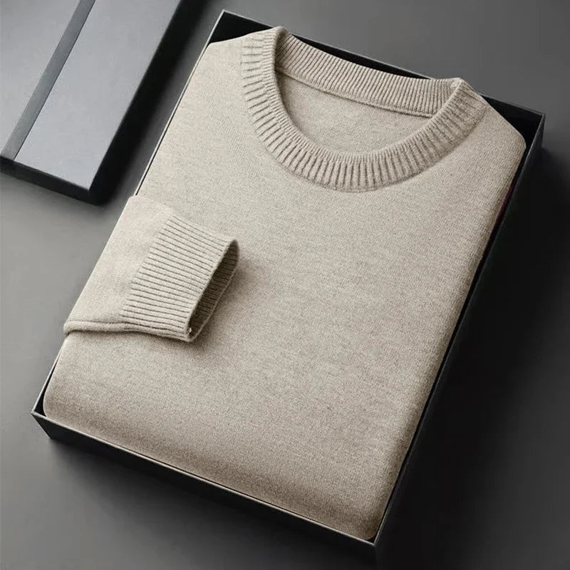 Men’s Classic Crewneck Knit Sweater – Lightweight, Soft & Casual Pullover