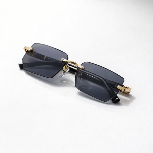 Men’s Minimalist Rimless Sunglasses – Lightweight, Modern & UV Protected